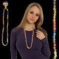 42" Rainbow & Clear Bead Necklace
